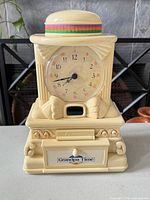 Front view of Homestar Grandpa Time tabletop clock