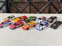 Overall group of ten 1:64 NASCAR cars