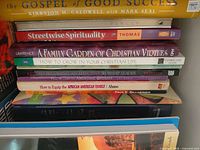 Stack showing eight book spines including The Gospel of Good Success and others
