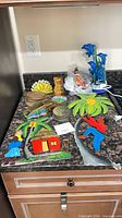 Overview of all items on countertop