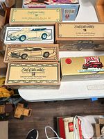Stacked boxes showing six vehicle models