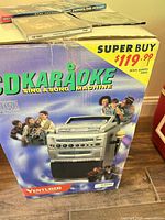 Venturer karaoke machine retail box