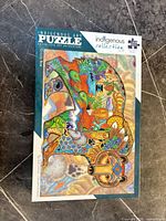Front of puzzle box showing artwork, brand, piece count