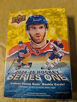 Front view of sealed 2024-25 Upper Deck Series One hanger box