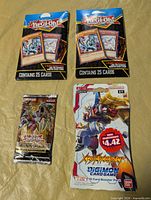 Front view of all four sealed packs