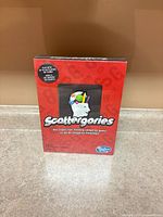 Front view of sealed Scattergories box
