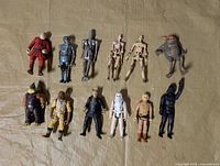 All twelve figures laid out for overview