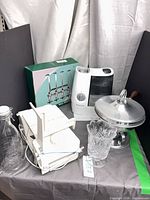 Group shot showing all items together on table