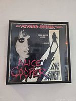 Front view of framed Alice Cooper tour poster