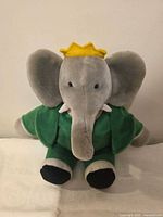 Front view of GUND Babar plush showing colors and outfit