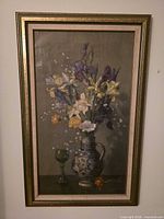 Full view of framed painting on wall