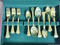 Open case showing forks and spoons