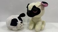 Front view of both plush toys