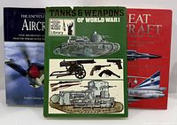 Front view of the three hardcover books standing upright