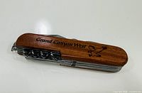 Knife closed showing Grand Canyon West engraving and eagle