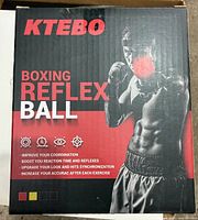 Front of KTEBO Boxing Reflex Ball box showing product name and imagery