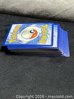 Stack of Pokémon cards back side