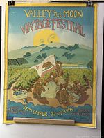 Full view of festival poster showing artwork, dates, title and size context
