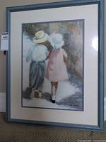 full view of framed print showing image and frame