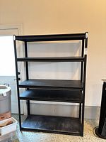 Front view of full shelving unit