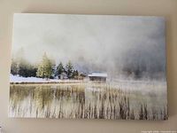 Front view of full canvas print showing landscape image