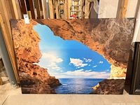 Front view of the full canvas print leaning against wall