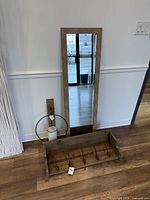 All three items together: mirror, hook rack, candleholder
