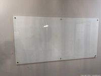 Frameless glass whiteboard front view