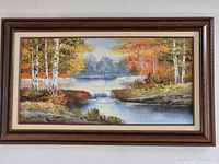 full view of framed oil painting