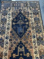 Full view showing entire rug layout and borders