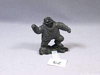 Front view of the Inuit stone carving standing pose