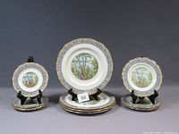 Full front view showing three plate sizes with counts
