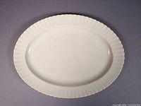 Top view of oval serving platter