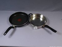 Top view of both frying pans