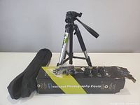 Tripod assembled with carry bag, box, accessories