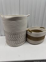 Both rope baskets front view