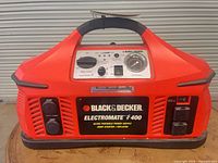 Front view showing Black & Decker Electromate 400 unit with outlets and controls