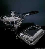 Chafing dish and covered server full view