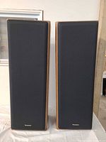 Speakers front view with grilles on