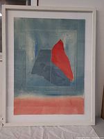 Full view of framed artwork showing composition and frame