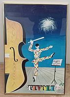 Full view of framed Tivoli poster