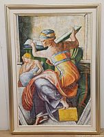 Full view of framed Libyan Sibyl reproduction artwork