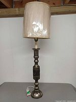 Full view of lamp with shade