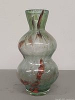 Full front view of vase showing color pattern and shape