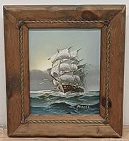 Front view of framed painting