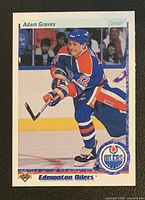 Front of Adam Graves Upper Deck rookie card