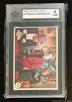 Front of KSA-slabbed card showing image and grade label