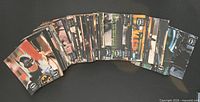 Front view spread of Batman Returns trading cards