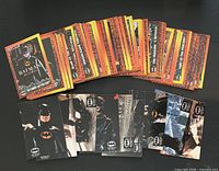 Fronts of base set and insert cards spread out