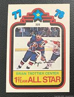 Front of 1978-79 O-Pee-Chee Brian Trottier #325 hockey card